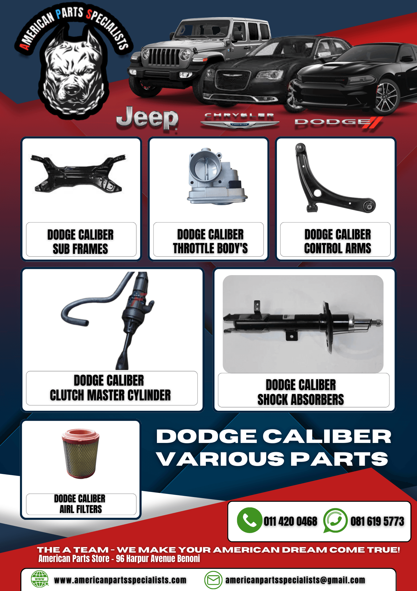 Jeep, Chrysler & Dodge Parts For Sale ✅
