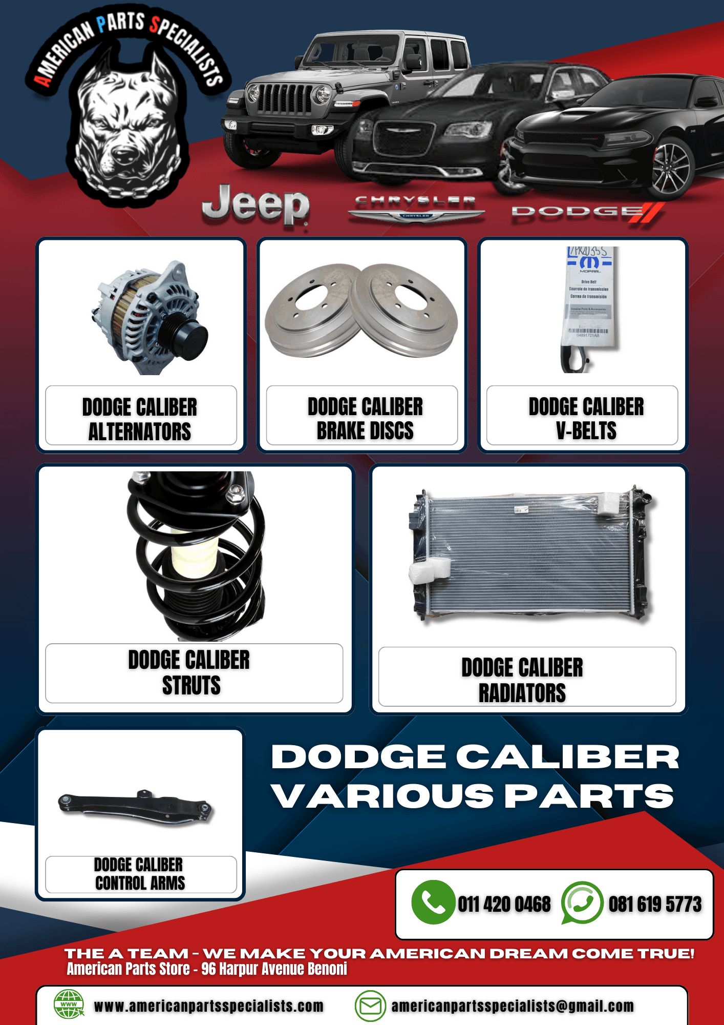 Jeep, Chrysler & Dodge Parts For Sale ✅