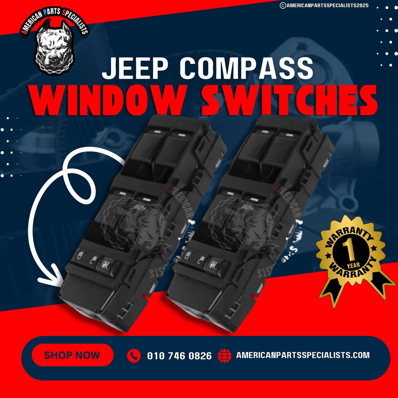πβ¨ Window Switches For Sale Fits : Jeep Compass