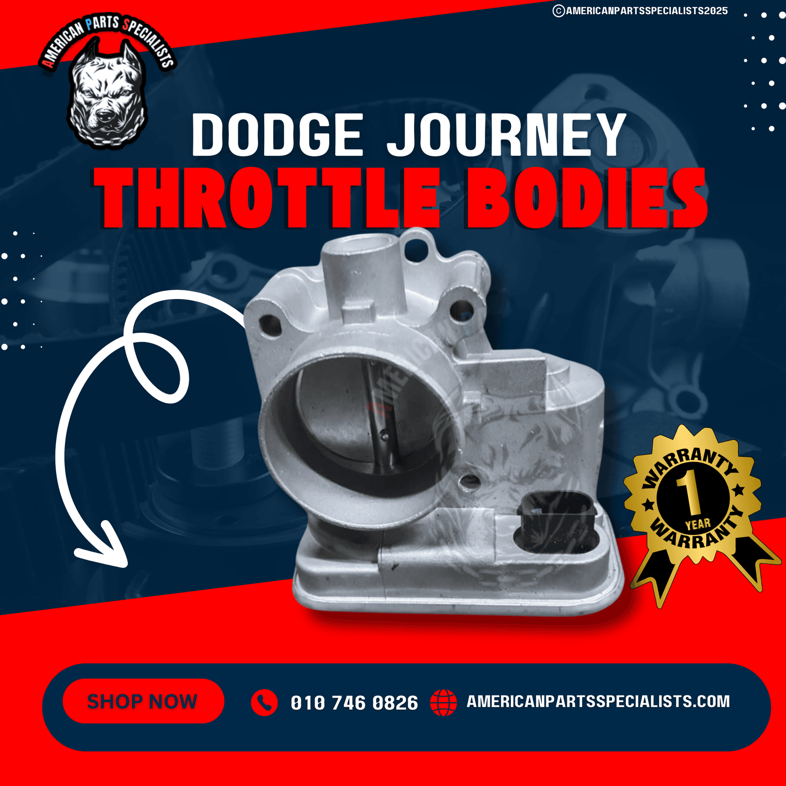 Throttle Bodies For Sale Fits : Dodge Journey