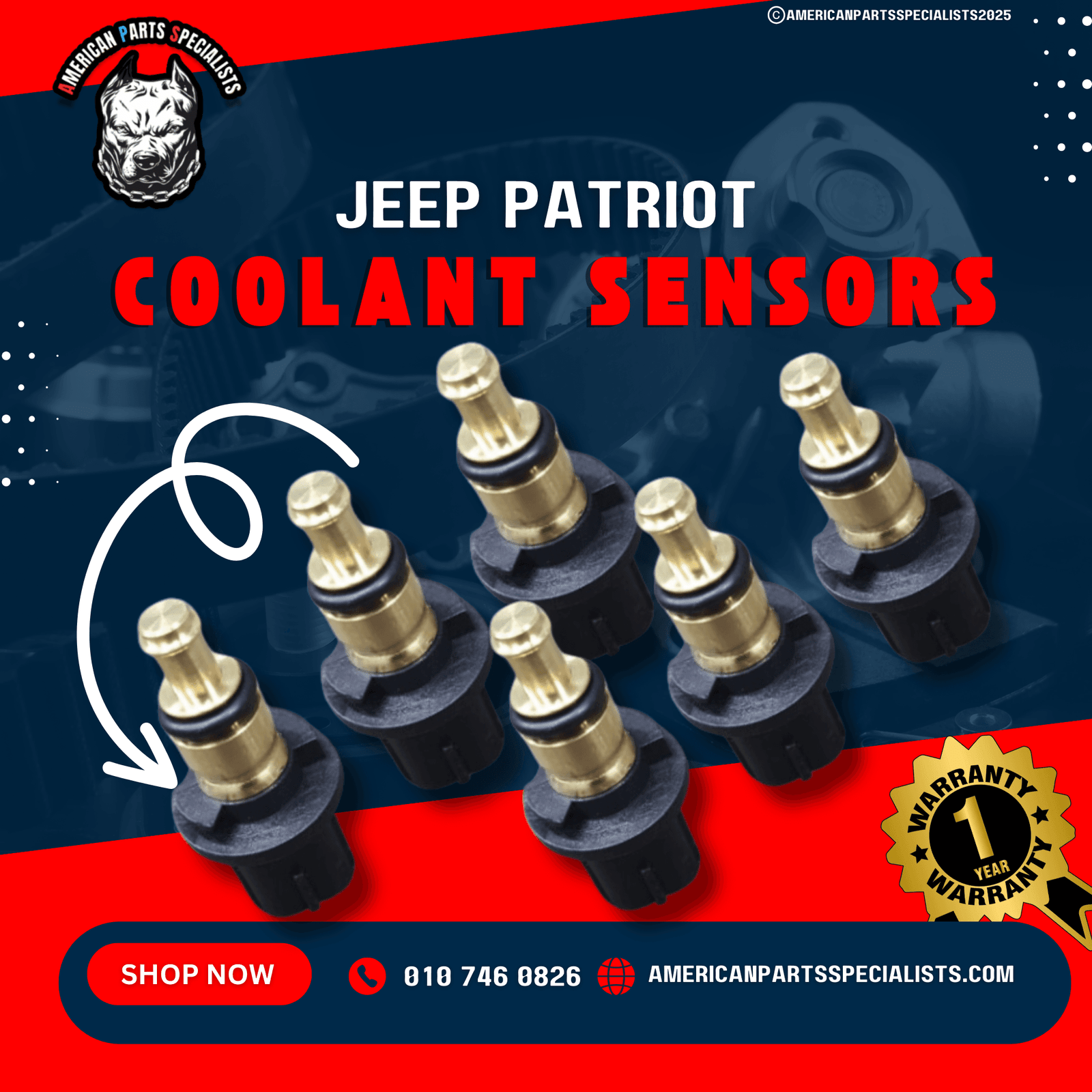 Jeep Coolant Sensors  For Sale
