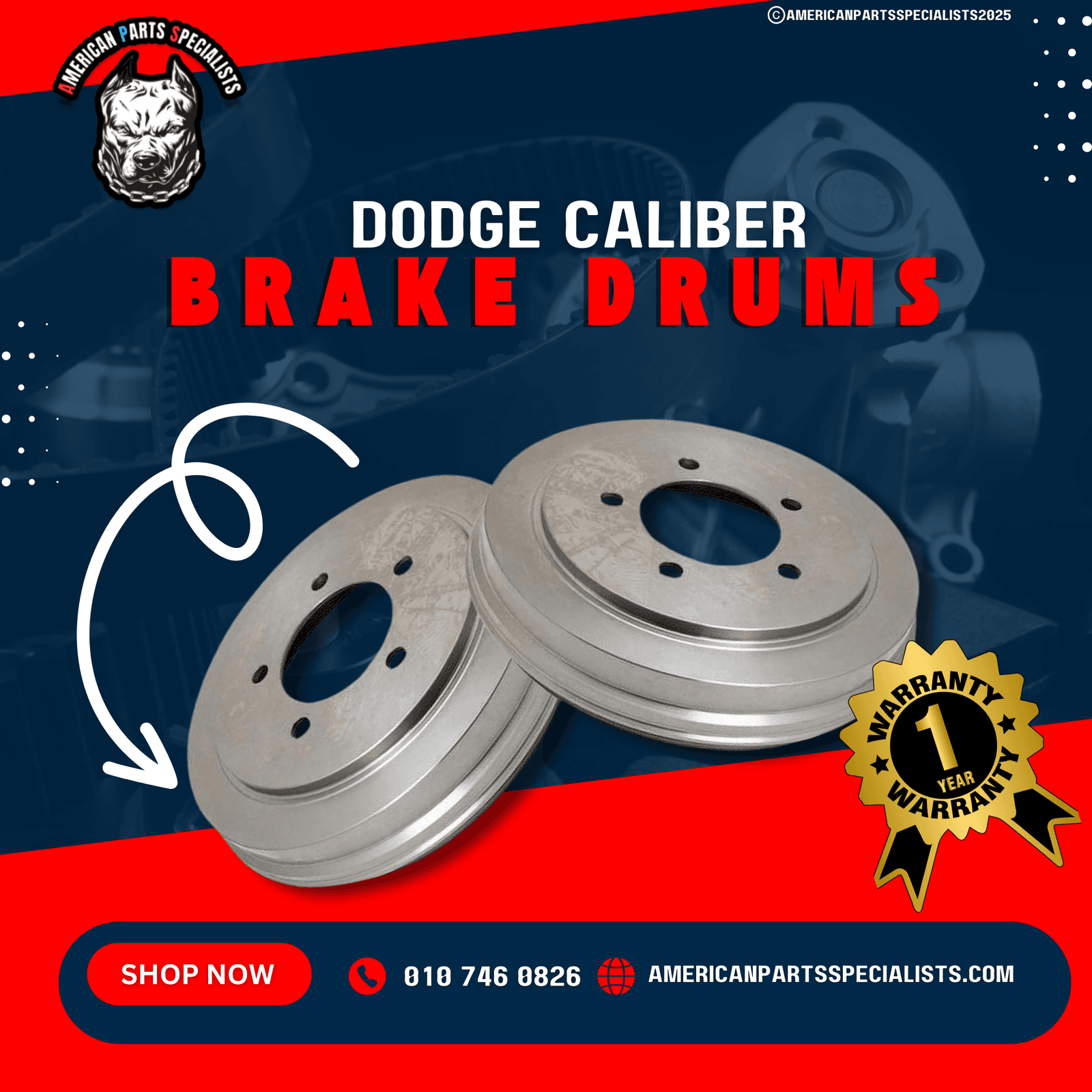 Jeep & Dodge  Brake Drums   For Sale