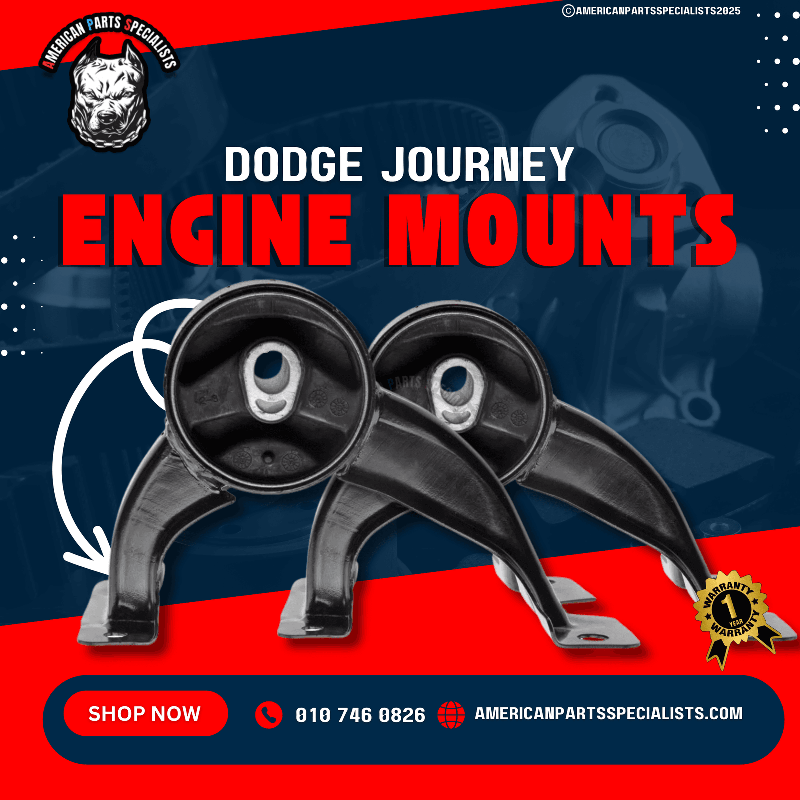 Jeep  & Dodge Engine Mounts For Sale