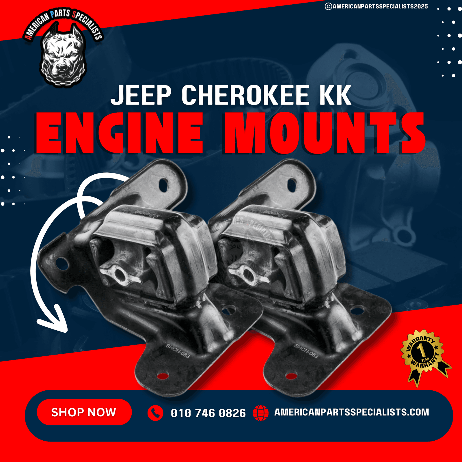 Jeep  & Dodge Engine Mounts For Sale