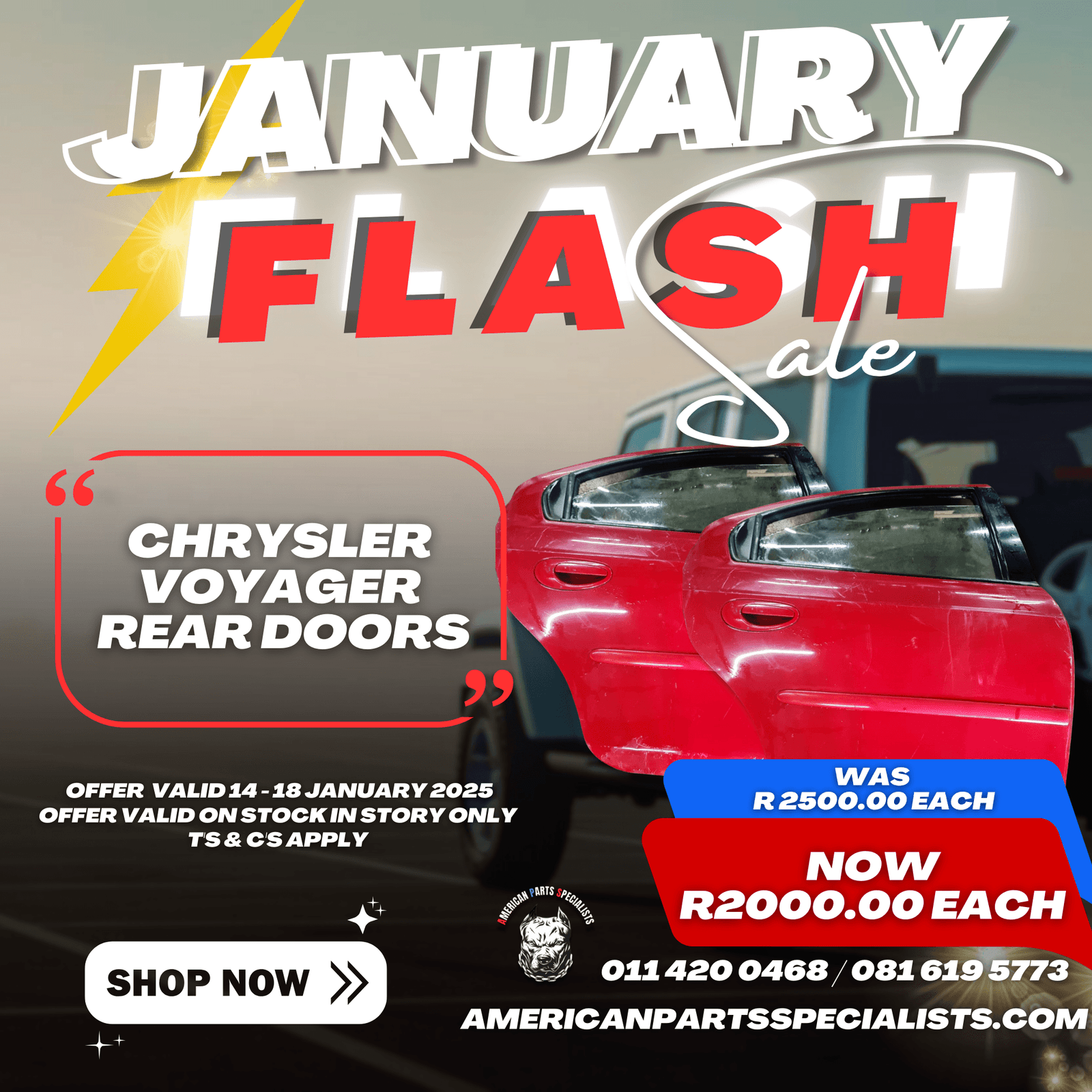 Jeep, Chrysler & Dodge  Doors On Sale
