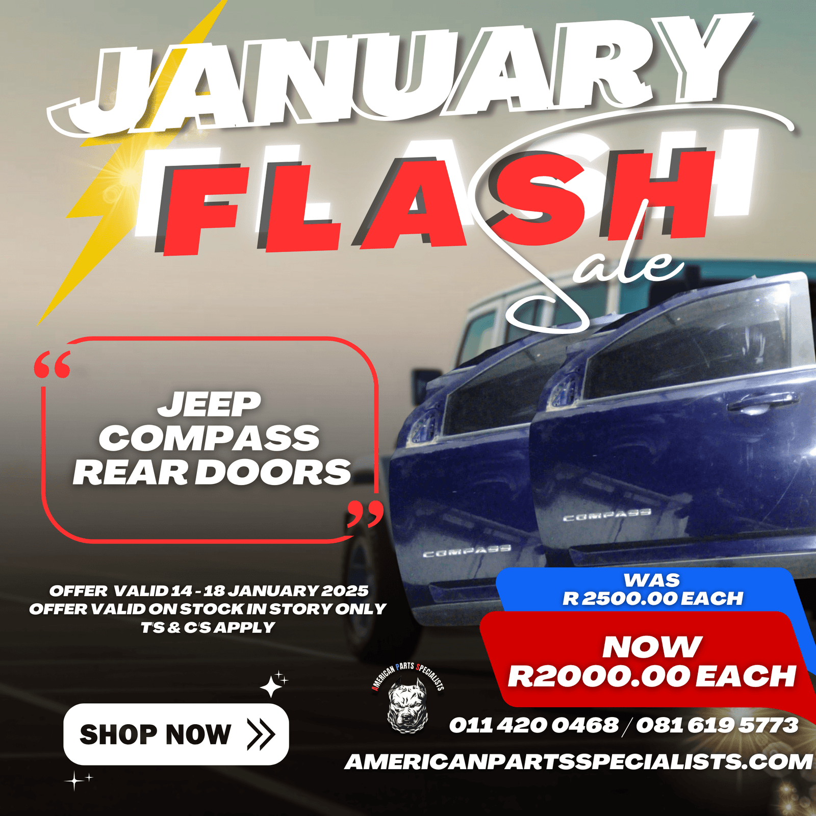 Jeep, Chrysler & Dodge  Doors On Sale