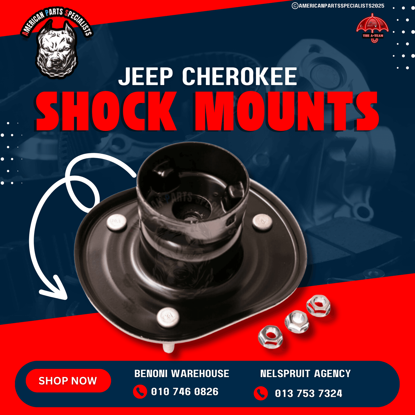 🚗Jeep, Chrysler & Dodge Shock Mounts For Sale
