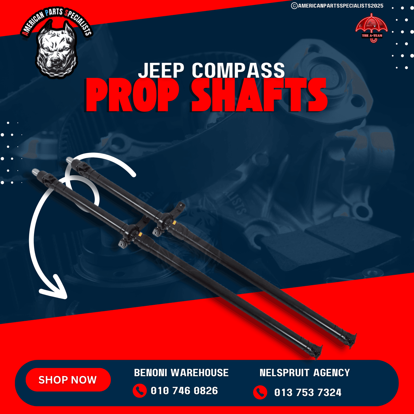 🚗Jeep, Chrysler & Dodge Prop Shafts For Sale