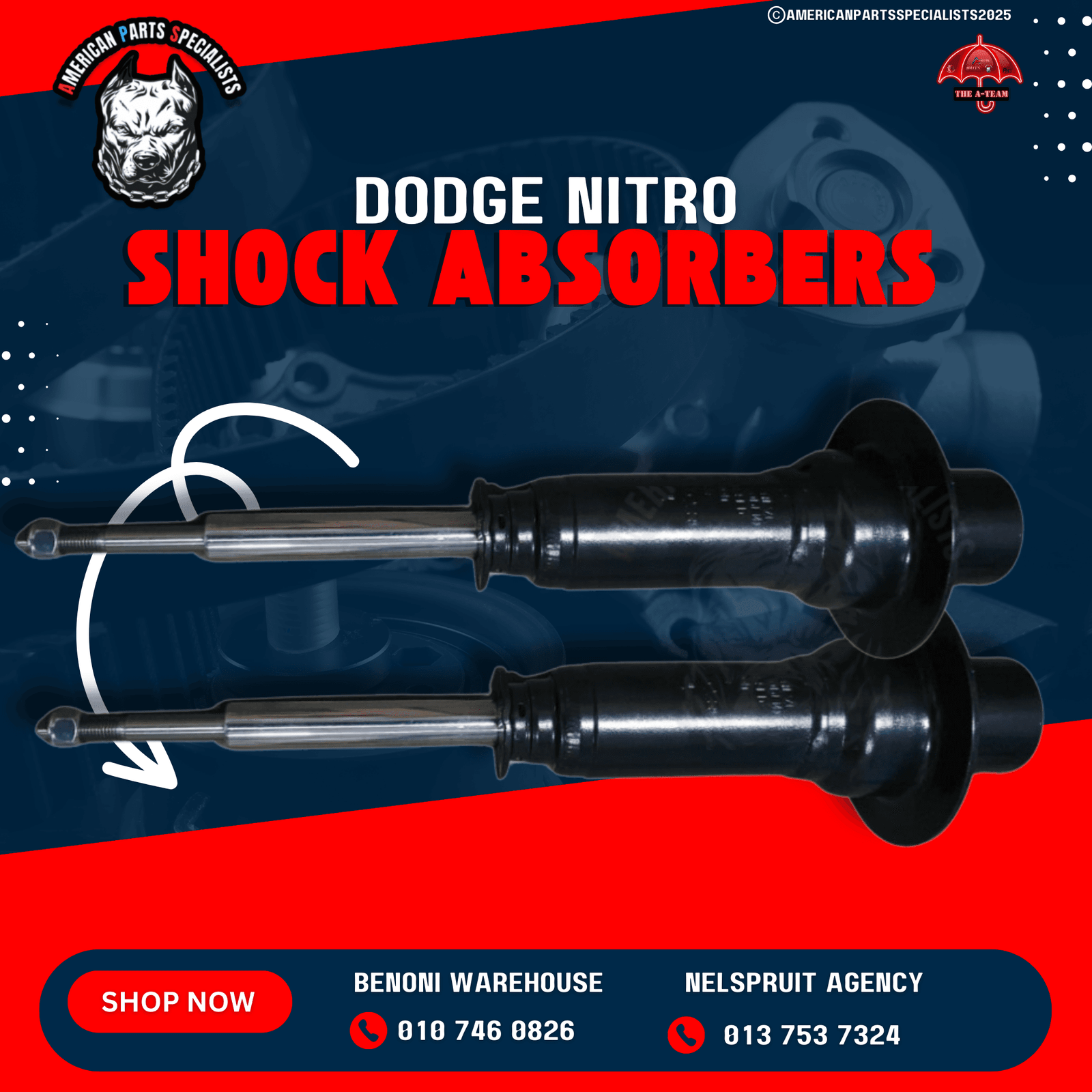 🚗Jeep, Chrysler & Dodge Shock Absorbers For Sale