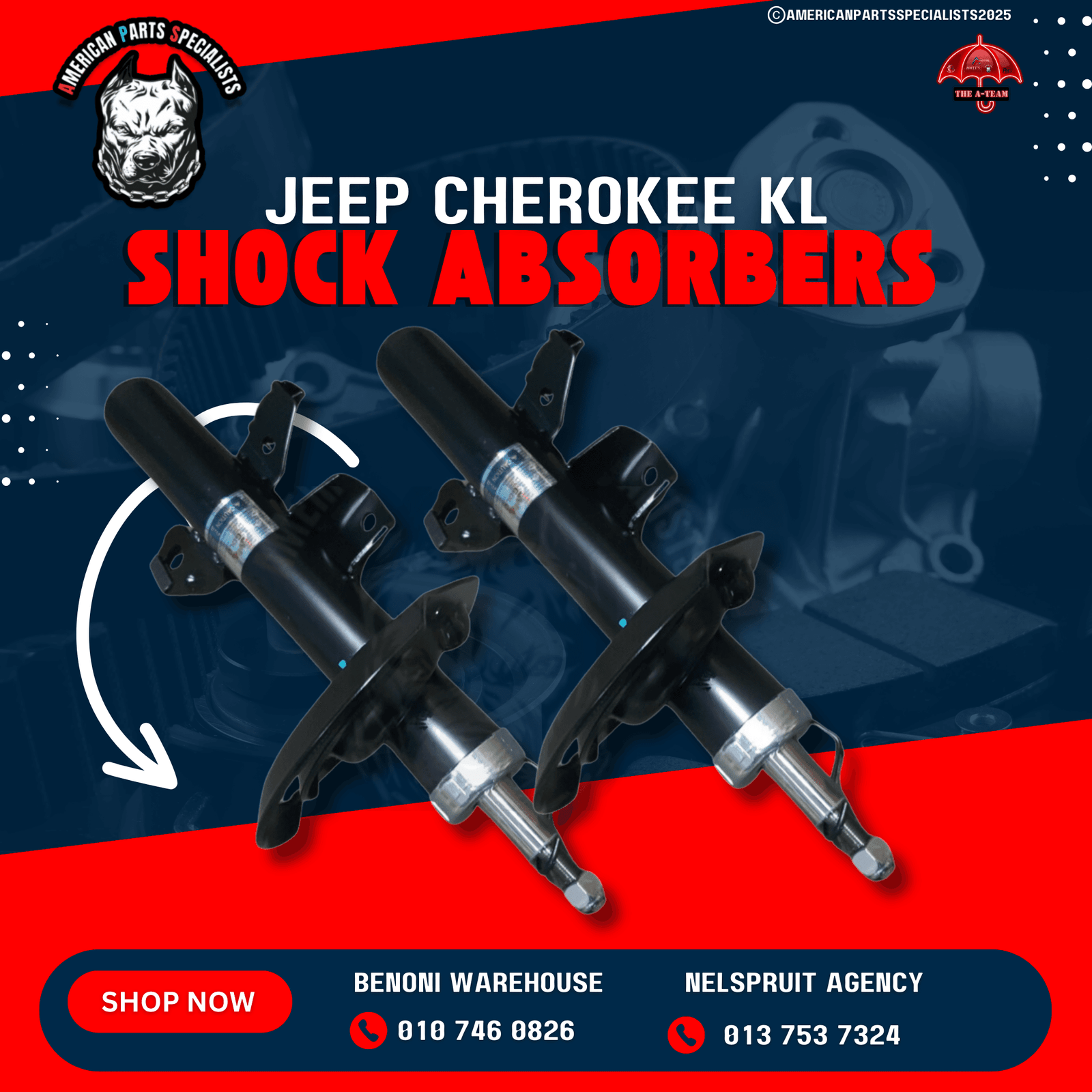 🚗Jeep, Chrysler & Dodge Shock Absorbers For Sale