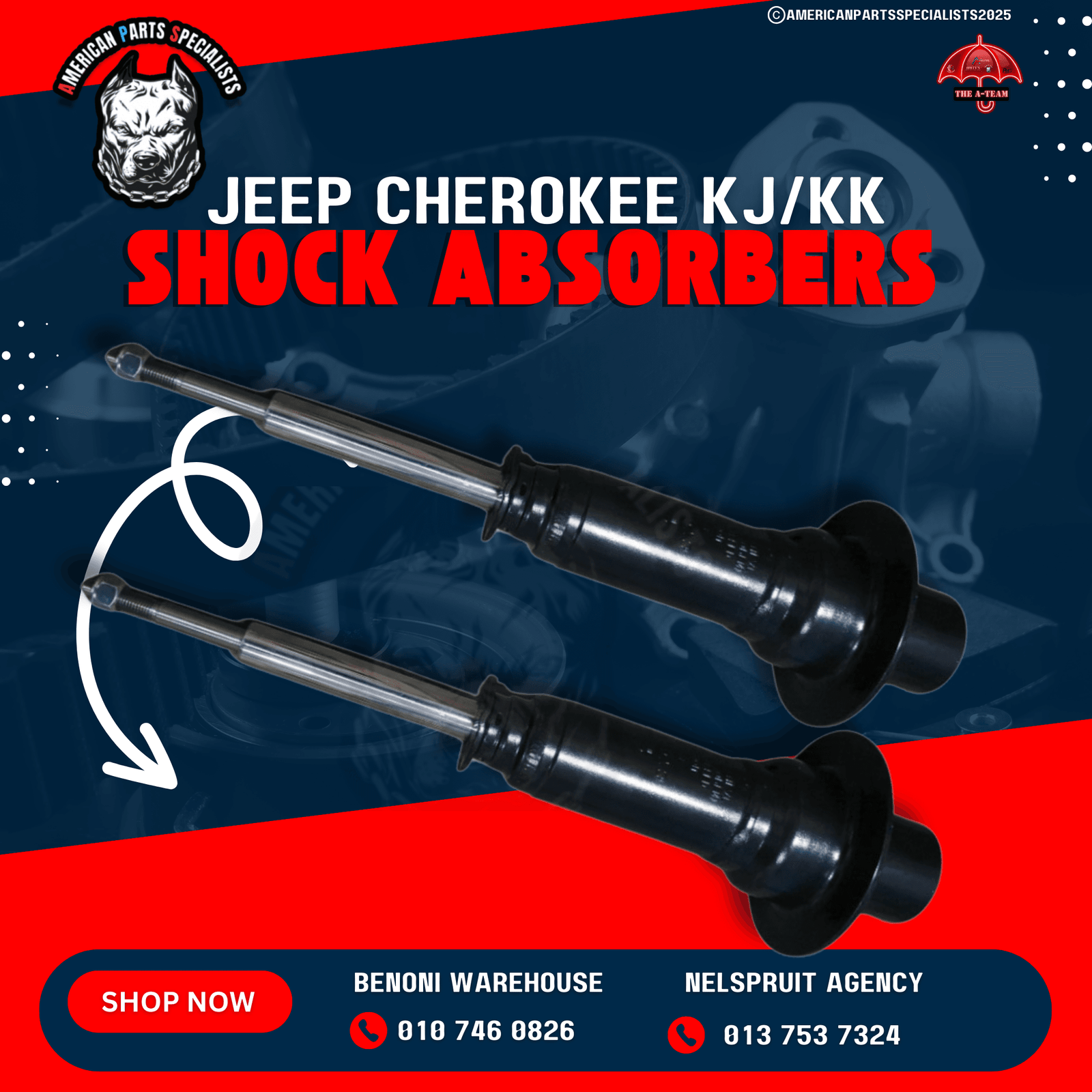 🚗Jeep, Chrysler & Dodge Shock Absorbers For Sale