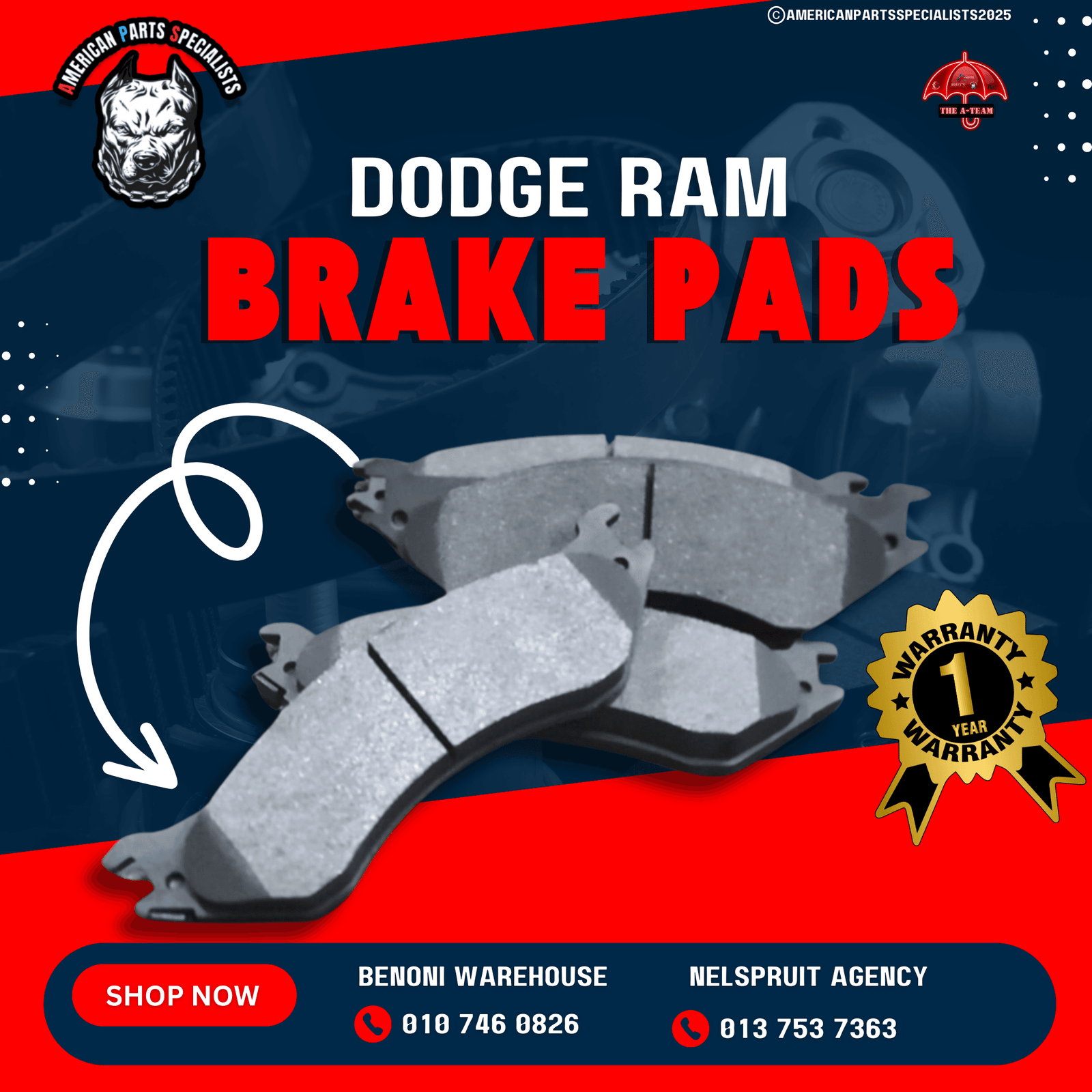 🚗Jeep & Dodge Brake Pads For Sale