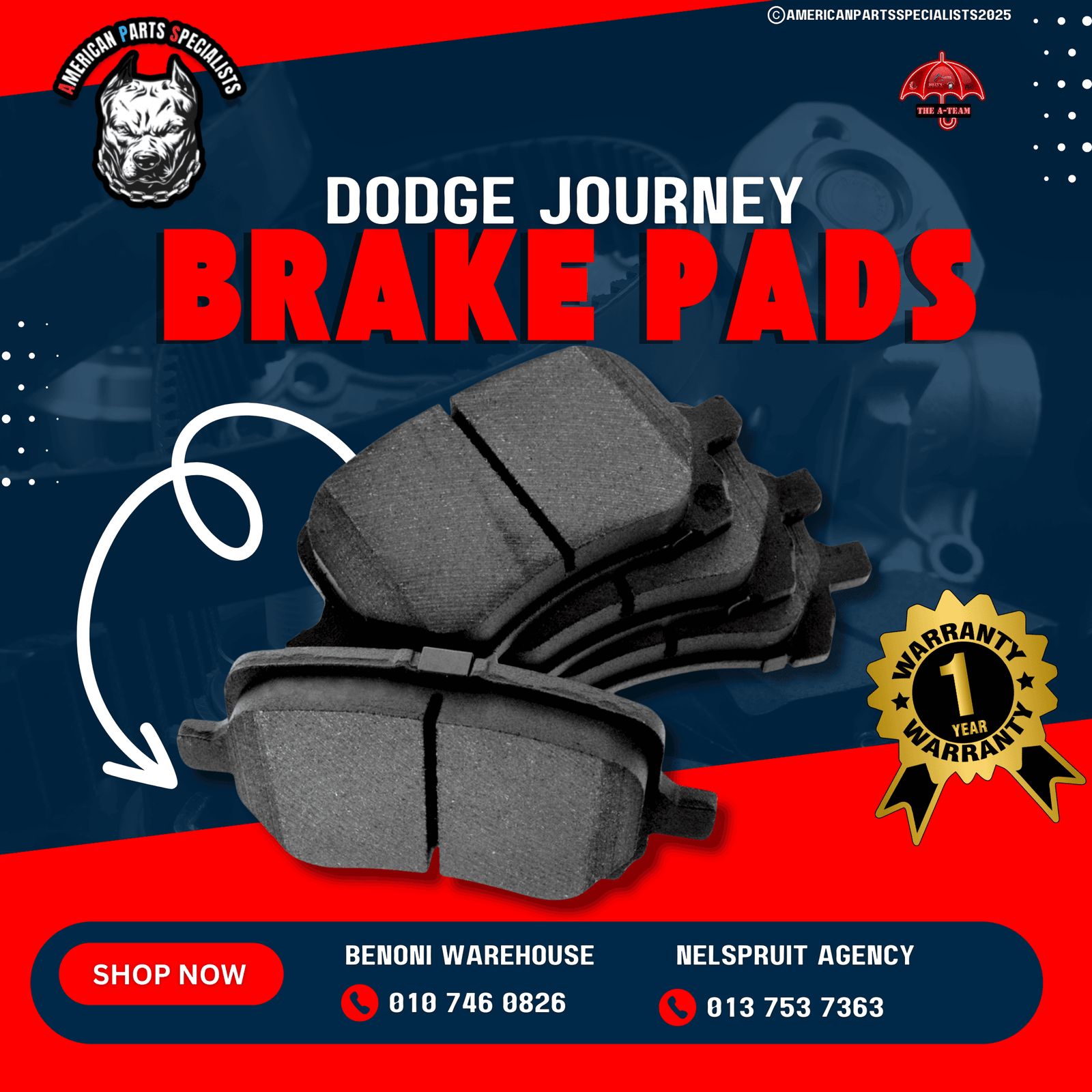 🚗Jeep & Dodge Brake Pads For Sale