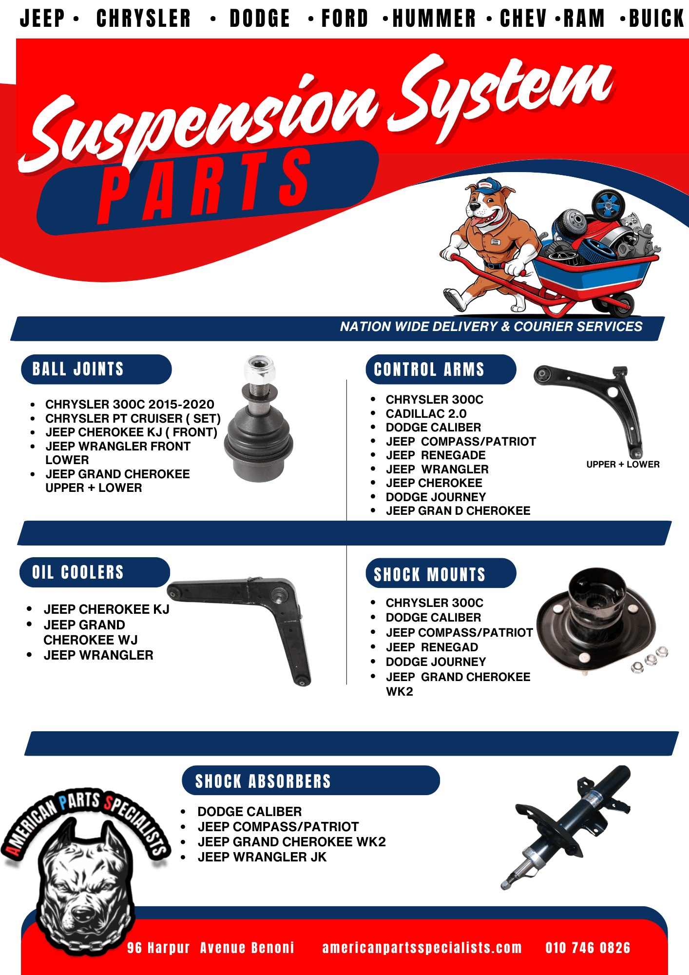 Jeep, Chrysler & Dodge Parts  For Sale