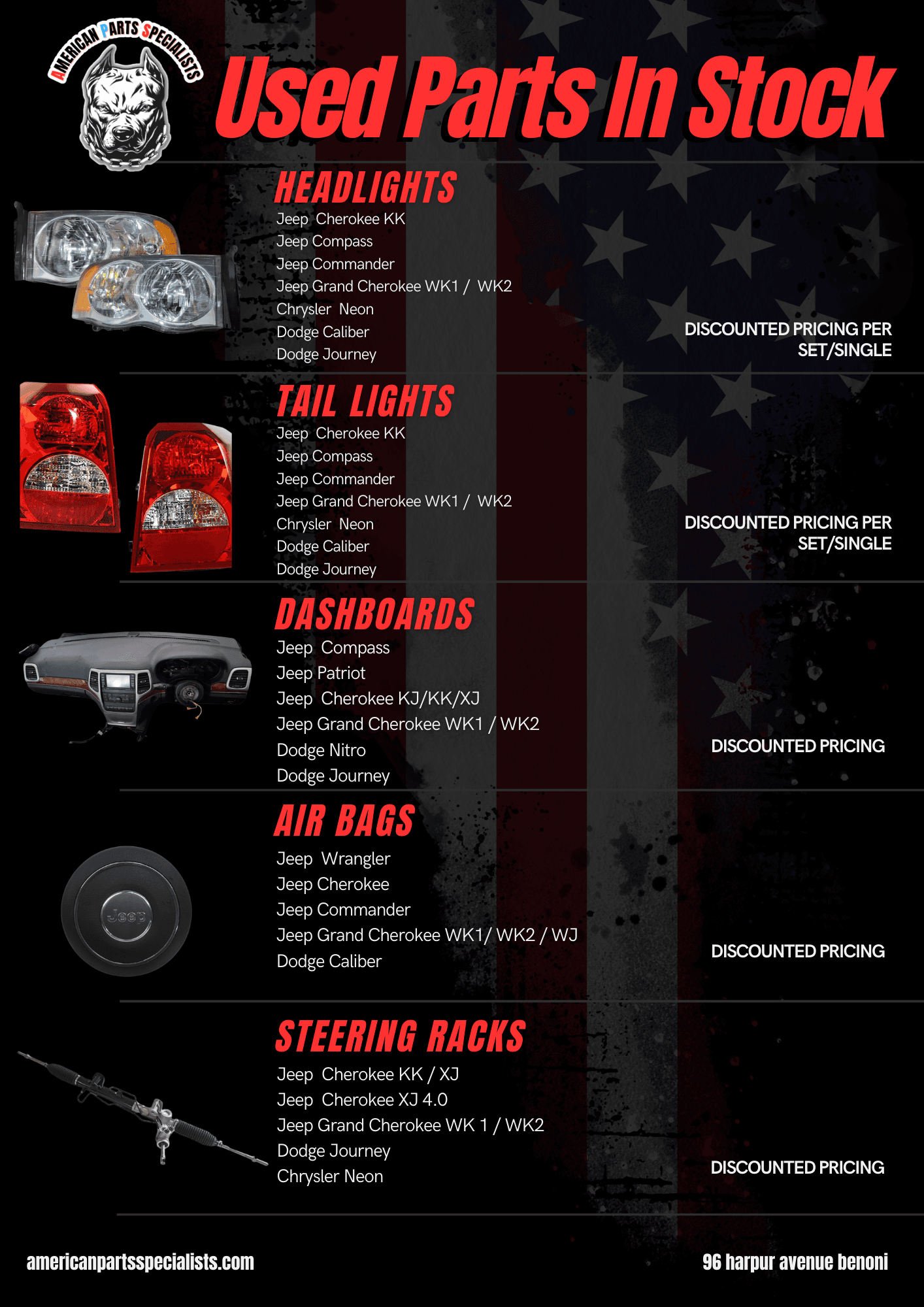 Used Jeep, Chrysler & Dodge Parts For Sale