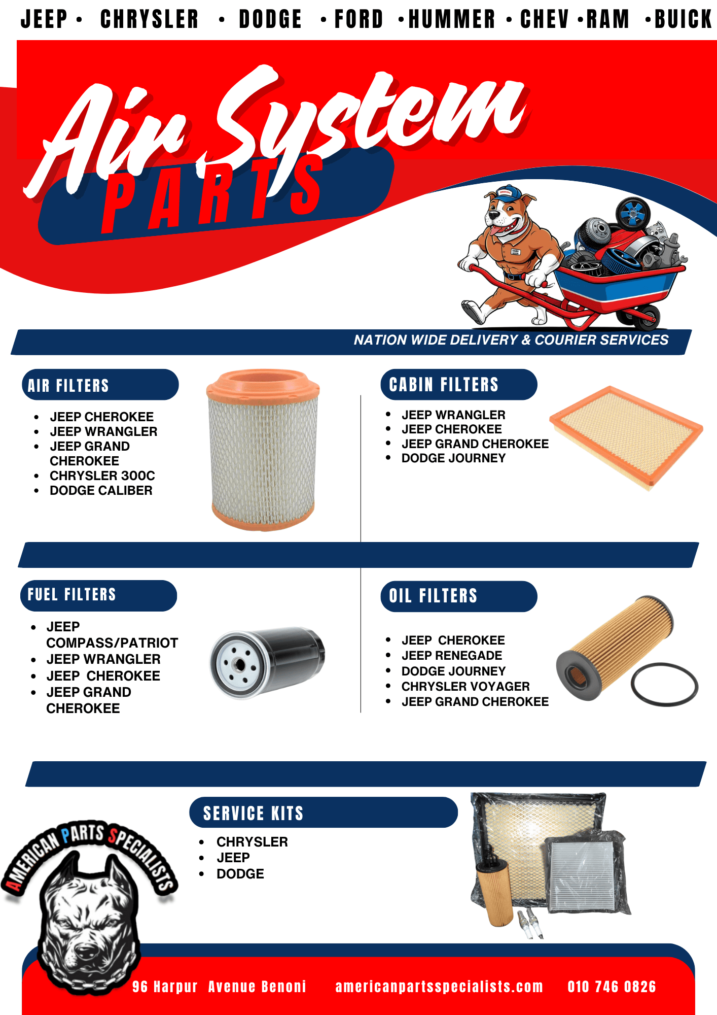 Jeep, Chrysler & Dodge Air System Parts For Sale