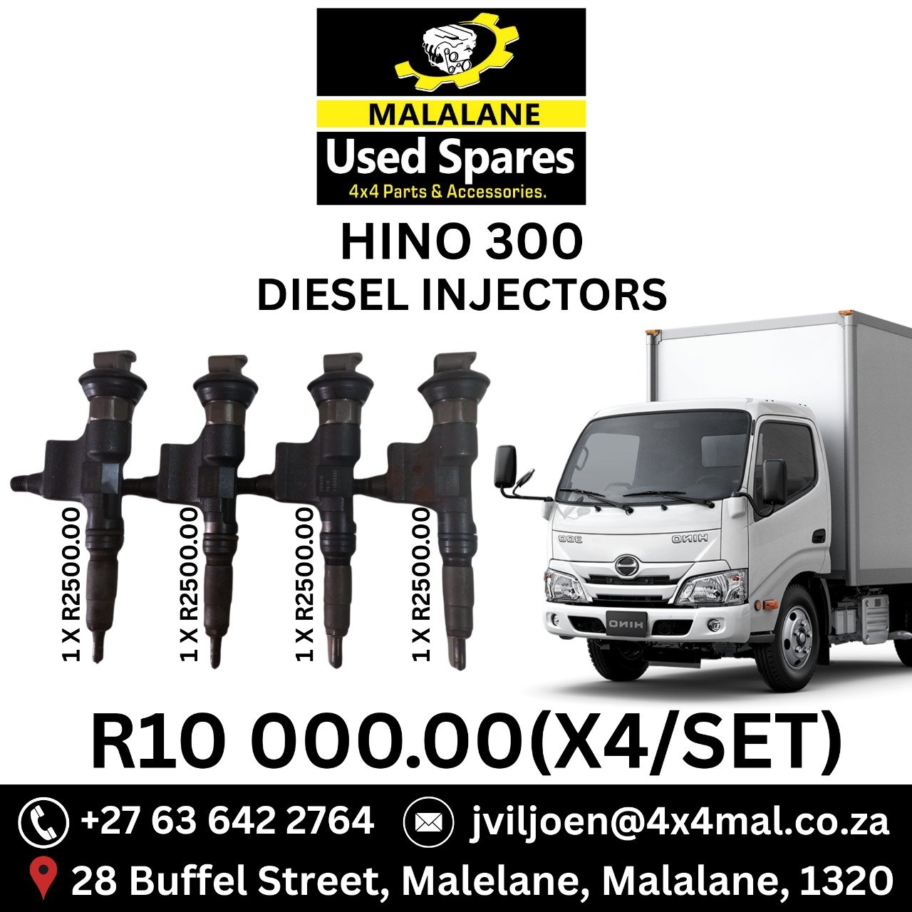 HINO 300 TRUCK DIESEL INJECTORS X 4