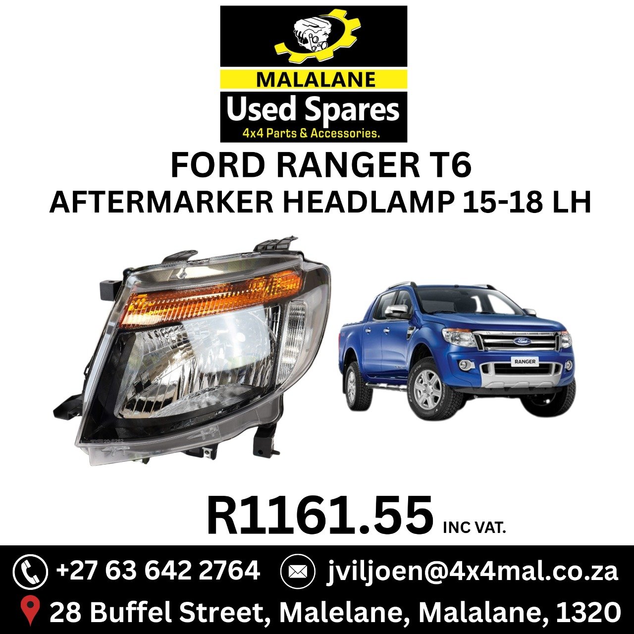 Ford Ranger T6 headlamps