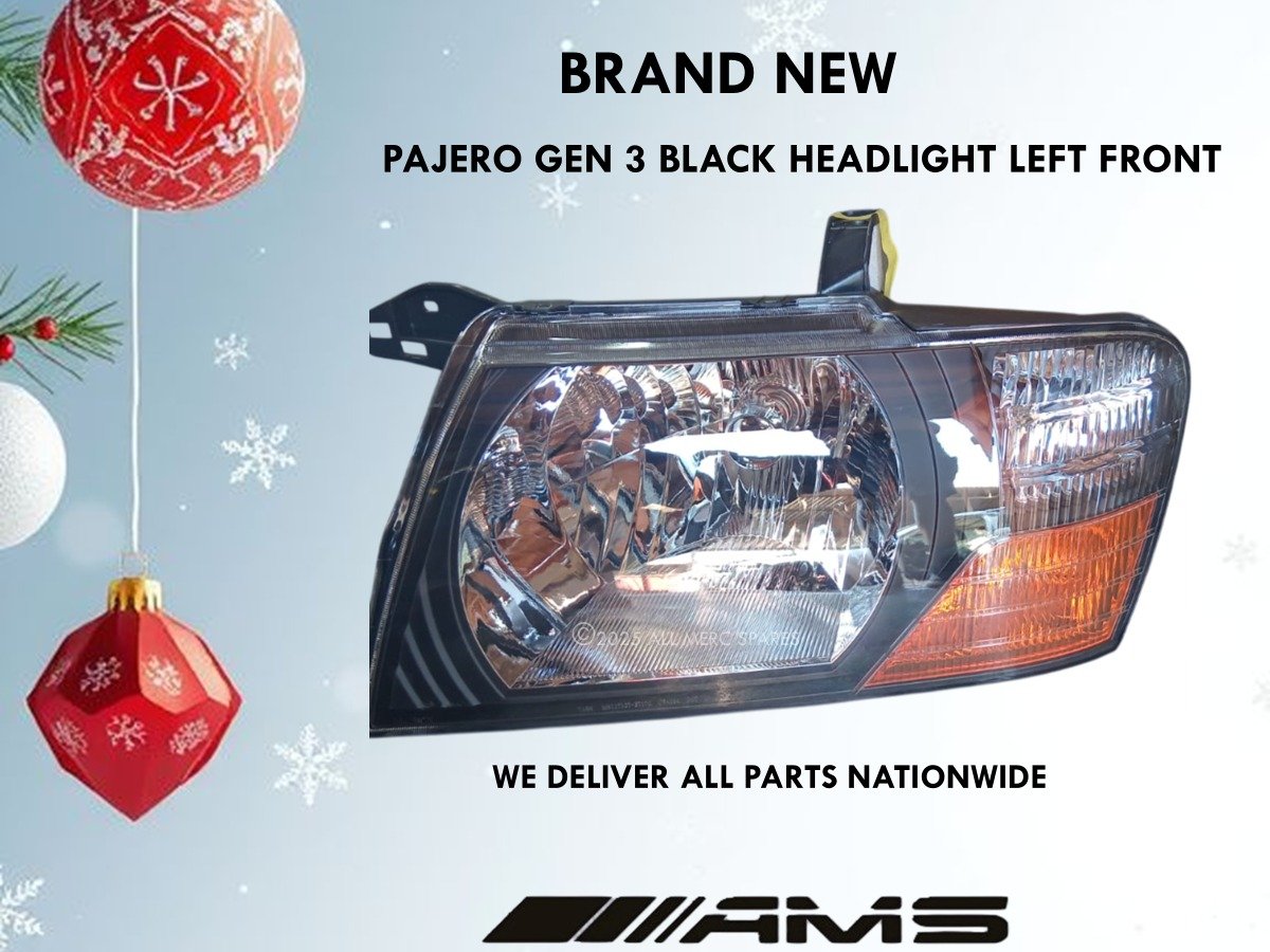 PAJERO GEN 3 LEFT BLACK HEADLIGHT – NEW ARRIVAL