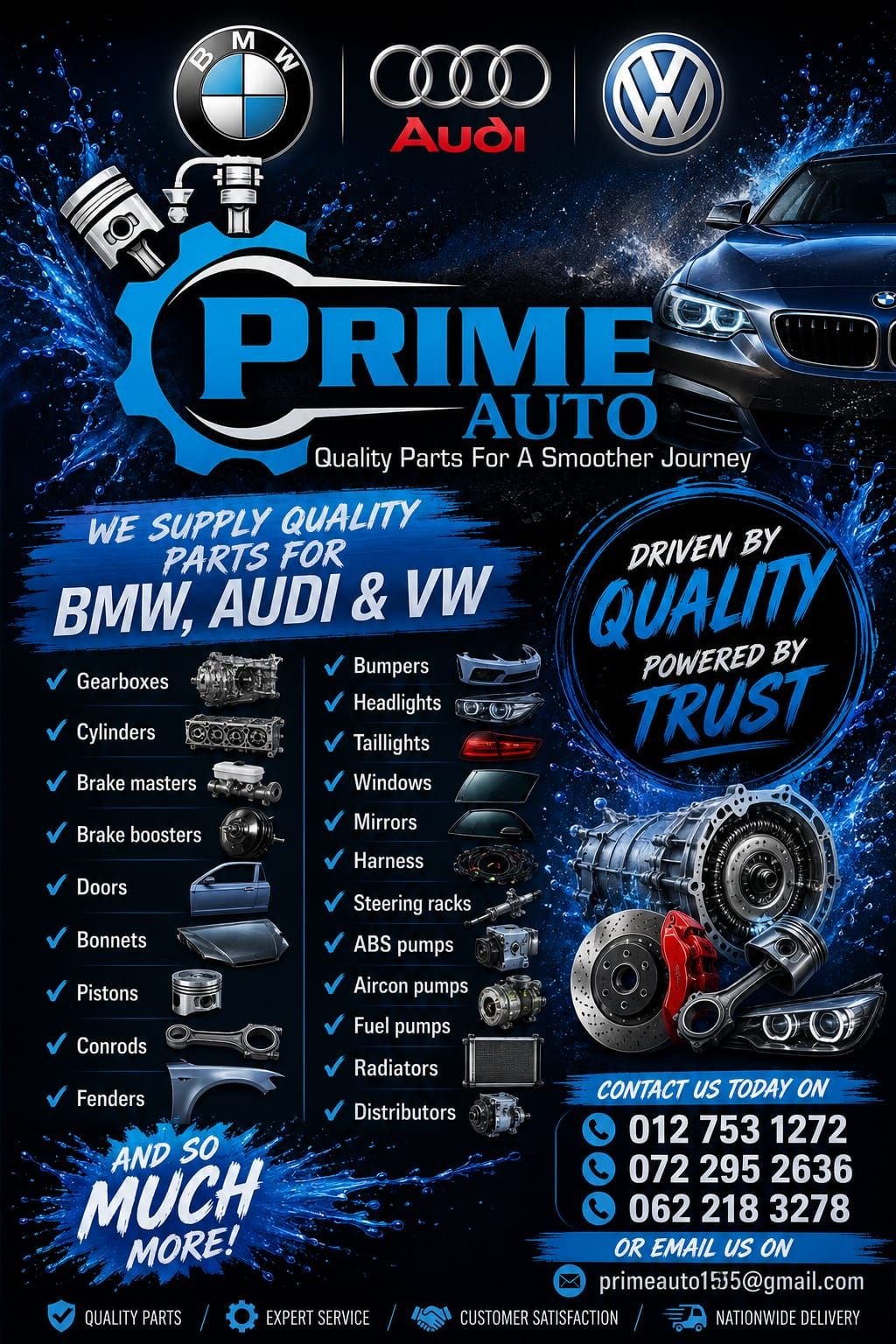 BMW,Audi, Volkswagen