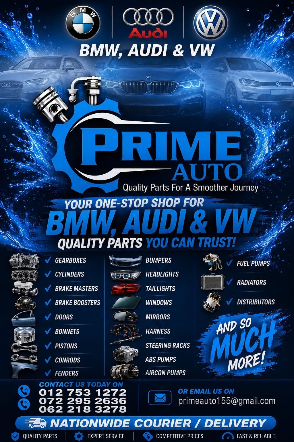 BMW,Audi, Volkswagen